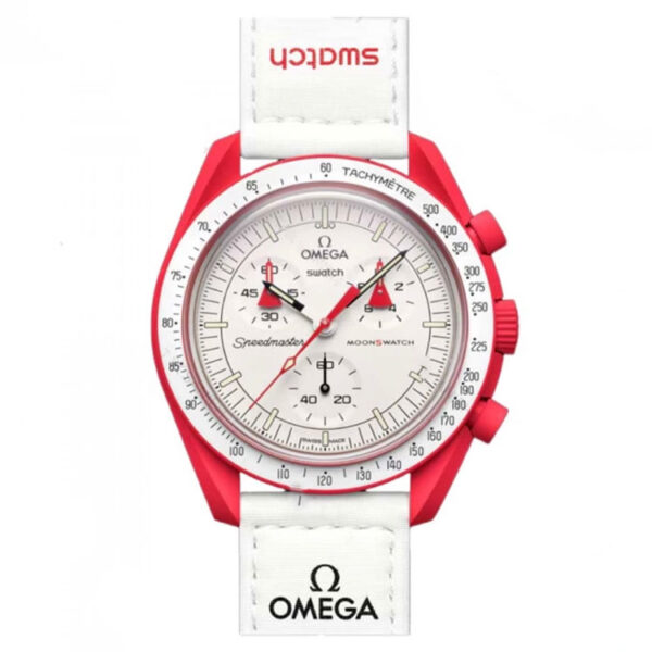 ساعت امگا سواچ مریخ مردانه سفید قرمز Omega-Swatch